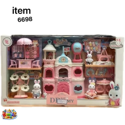 خرید اسباب‌بازی خانه قلعه‌ای خرگوش سیلوانیان وسایل شهربازی رنگارنگ آیتم Sylvanian Families 6698
